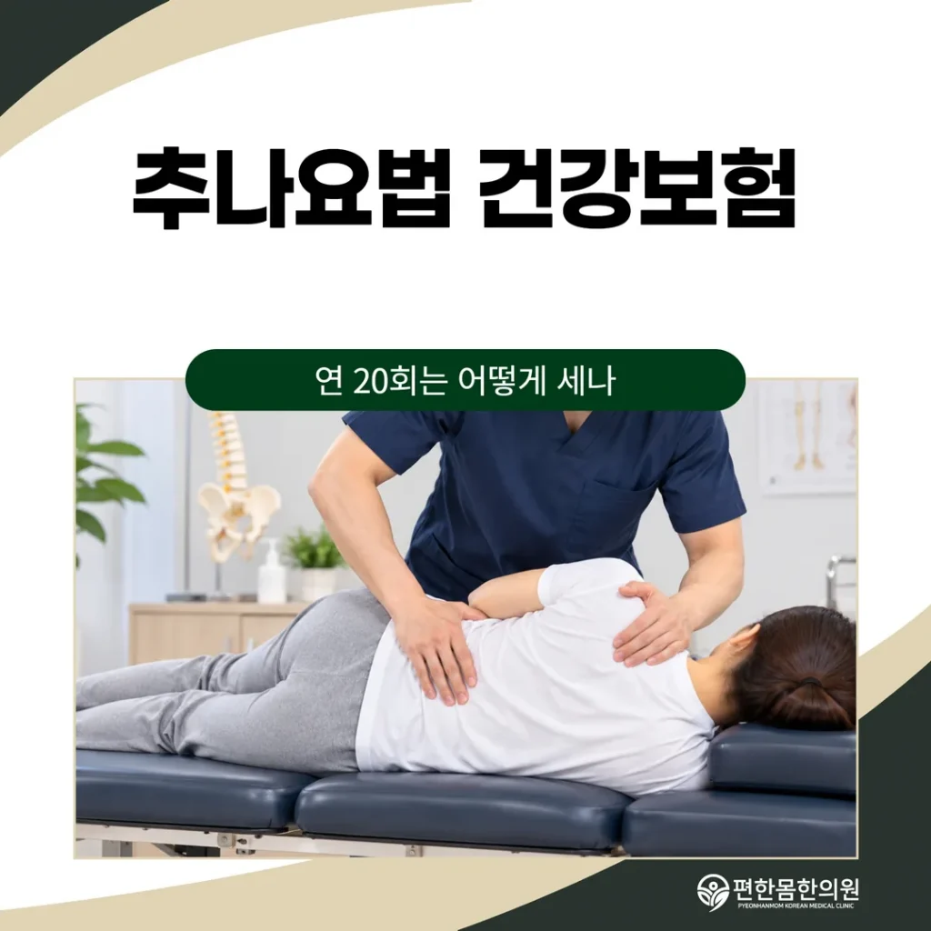 추나요법 건강보험, 연 20회는 어떻게 세나