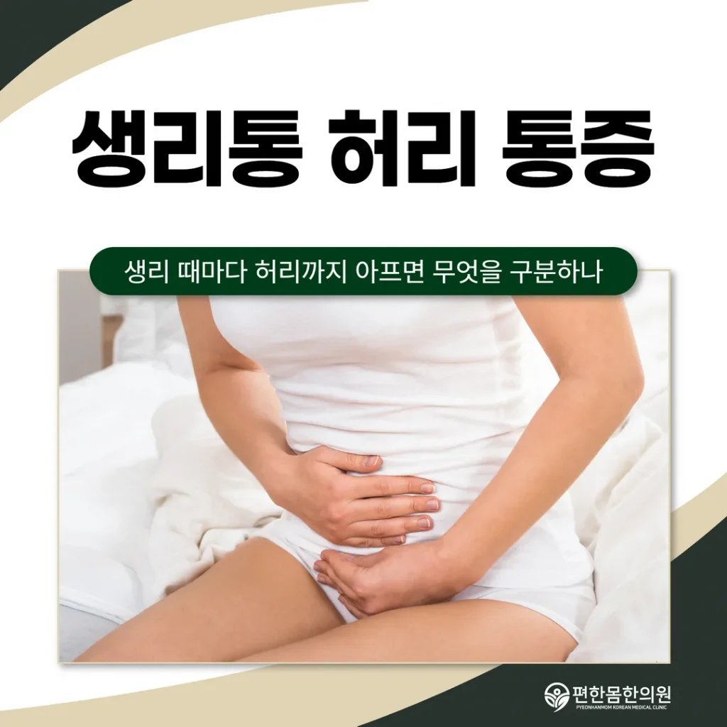 생리통 허리 통증, 생리 때마다 허리까지 아프면 무엇을 구분하나
